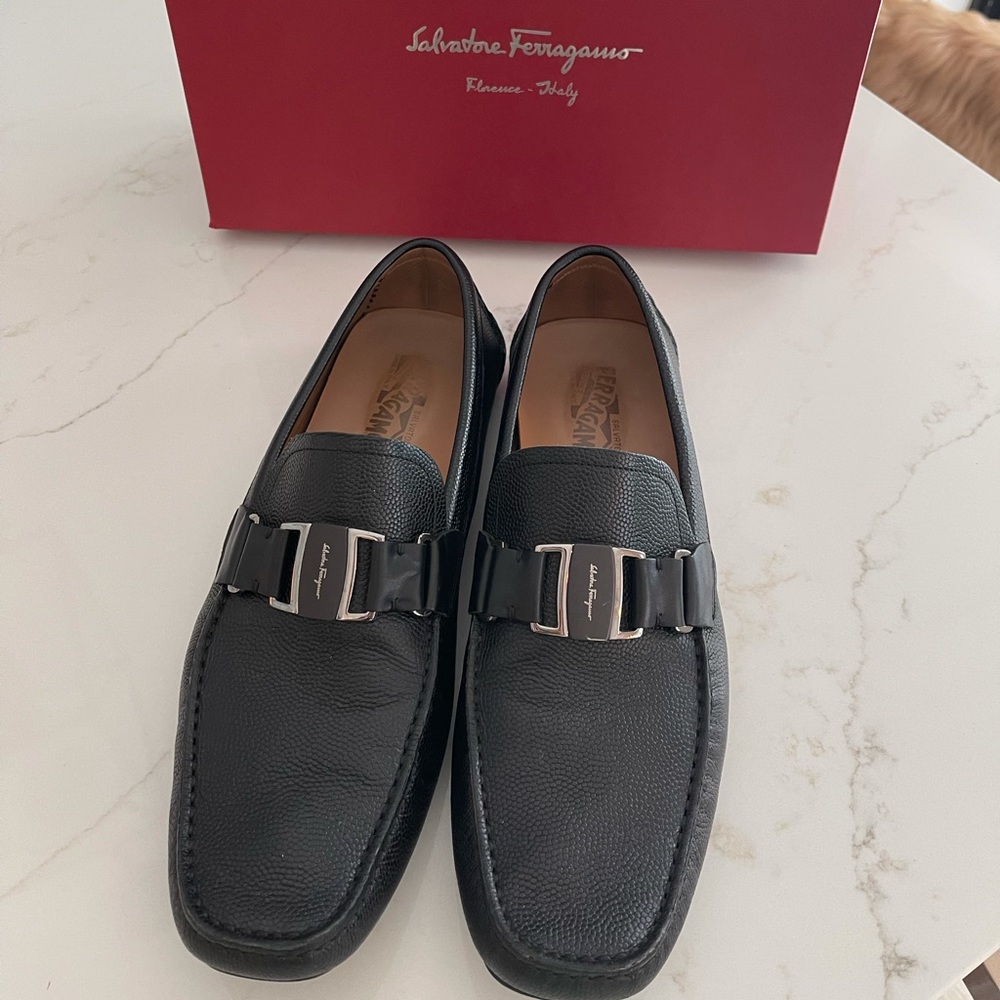 Salvatore Ferragamo Men's Sardegna Leather Moc Toe